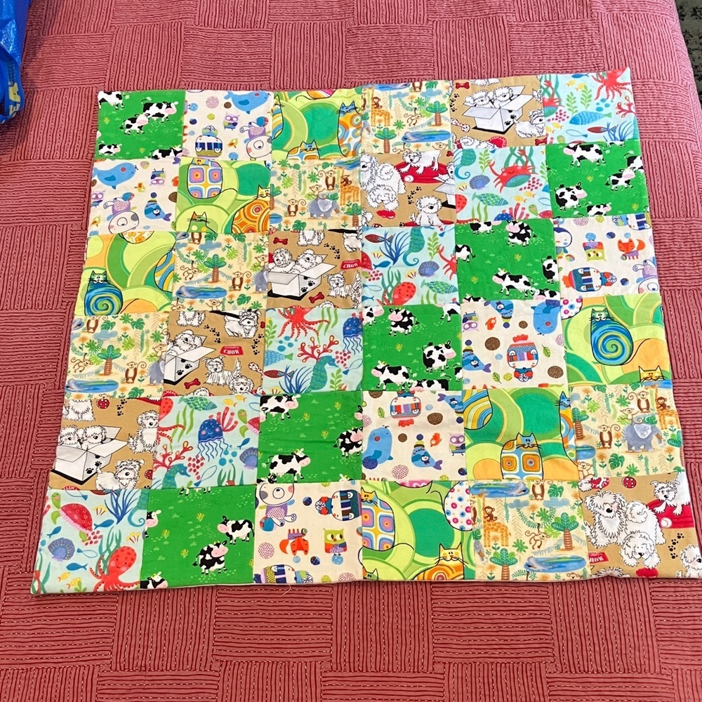 Handmade Colorful Patchwork Baby thick flannel Blanket